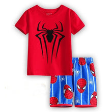 Load image into Gallery viewer, Children's Pajamas Summer Short-sleeved t shirt + shorts sports set Kids Pyjamas Boys Girls Pajamas Baby Sleepers Sleepwear 2-7T