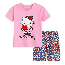 Load image into Gallery viewer, Children's Pajamas Summer Short-sleeved t shirt + shorts sports set Kids Pyjamas Boys Girls Pajamas Baby Sleepers Sleepwear 2-7T