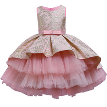 Load image into Gallery viewer, Flower Vintage Embroidery Baby Girls Dress Opening Ceremony Clothing Tutu Party Elegant Wear Girls Princess Dress Kids Vestidos
