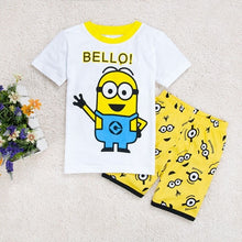 Load image into Gallery viewer, Children's Pajamas Summer Short-sleeved t shirt + shorts sports set Kids Pyjamas Boys Girls Pajamas Baby Sleepers Sleepwear 2-7T
