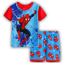 Load image into Gallery viewer, Children's Pajamas Summer Short-sleeved t shirt + shorts sports set Kids Pyjamas Boys Girls Pajamas Baby Sleepers Sleepwear 2-7T
