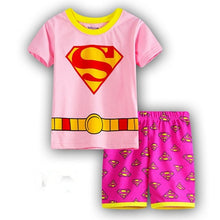 Load image into Gallery viewer, Children's Pajamas Summer Short-sleeved t shirt + shorts sports set Kids Pyjamas Boys Girls Pajamas Baby Sleepers Sleepwear 2-7T
